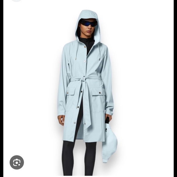 NWOT Rains x Urban Outfitters Women's Waterproof Trench Coat Rain Coat Classic - Picture 3 of 9